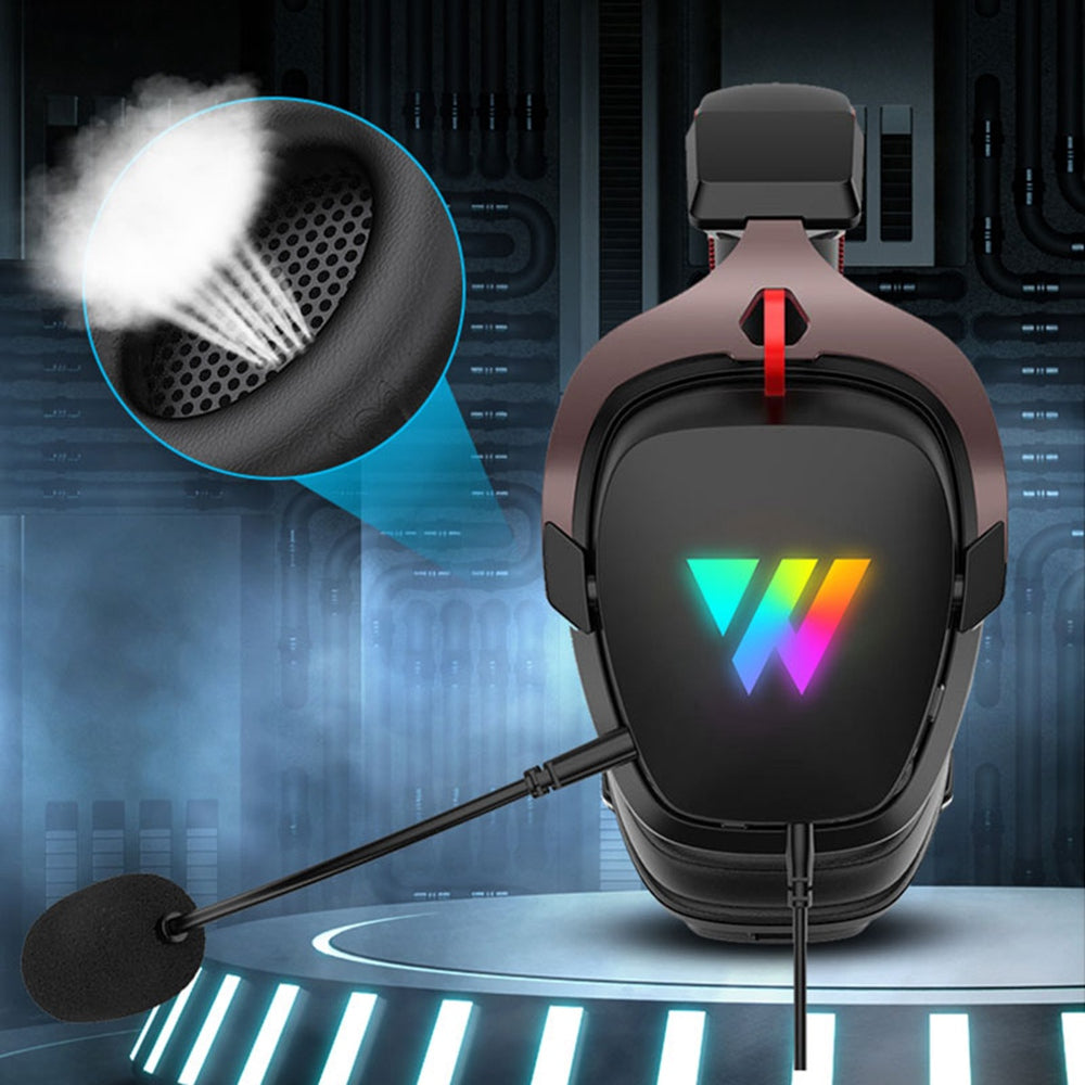 WINTORY W11 2.4G Connectivity Headphone Wired Over-Ear E-sports Earphone RGB LED Light Stereo Bass Gaming Headset WINTORY W11 2.4G Connectivity Headphone Wired Over-Ear E-sports Earphone RGB LED Light Stereo Bass Gaming Headset